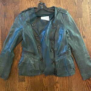 3.1 Phillip Lim green leather jacket